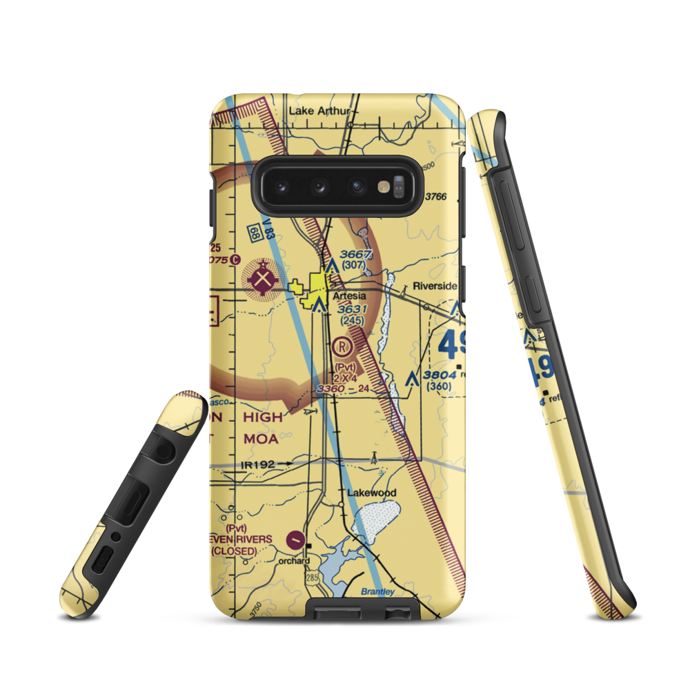 2 X 4 Ranch Airport (NM47) VFR Sectional Samsung Phone Case Samsung Galaxy S10 model shown