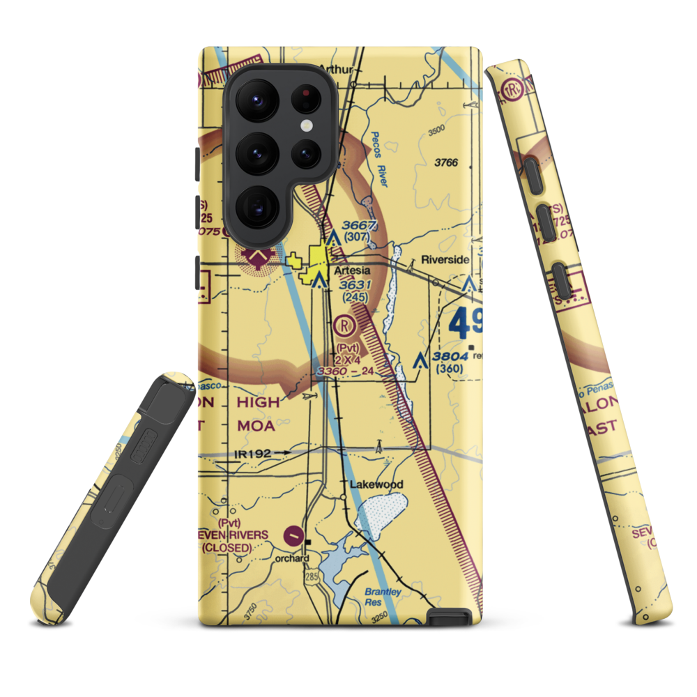 2 X 4 Ranch Airport (NM47) VFR Sectional Samsung Phone Case Samsung Galaxy S22 Ultra model shown