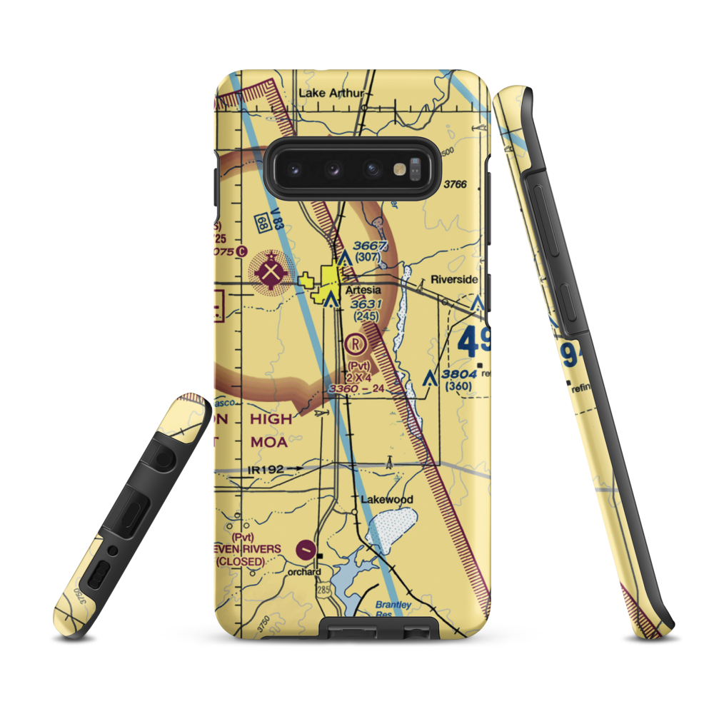 2 X 4 Ranch Airport (NM47) VFR Sectional Samsung Phone Case Samsung Galaxy S10 Plus model shown