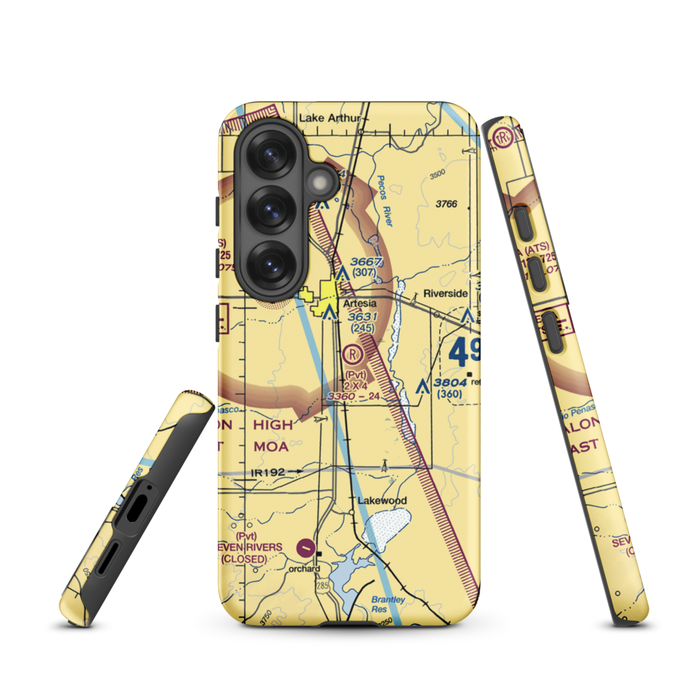 2 X 4 Ranch Airport (NM47) VFR Sectional Samsung Phone Case Samsung Galaxy S25 model shown