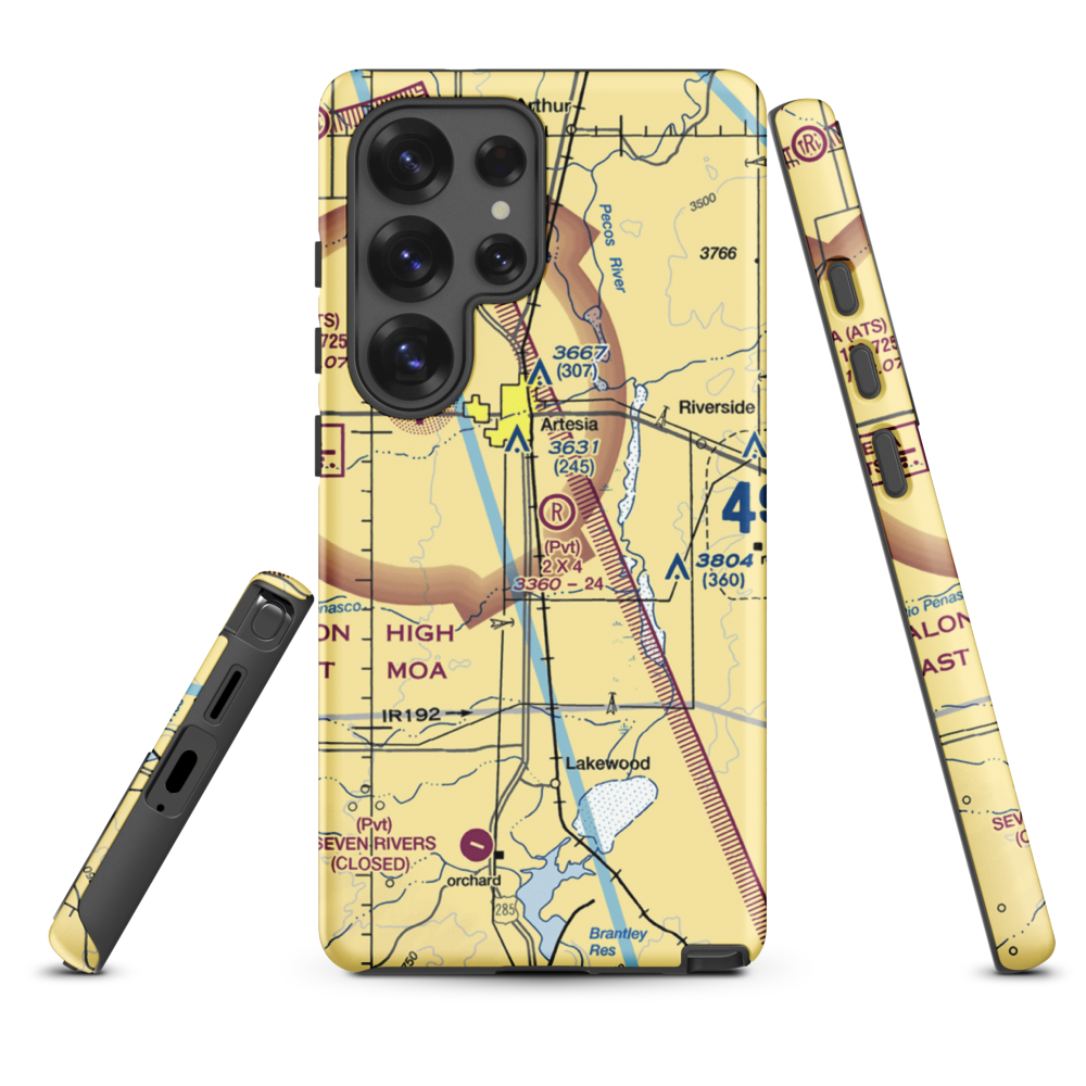 2 X 4 Ranch Airport (NM47) VFR Sectional Samsung Phone Case Samsung Galaxy S25 Ultra model shown