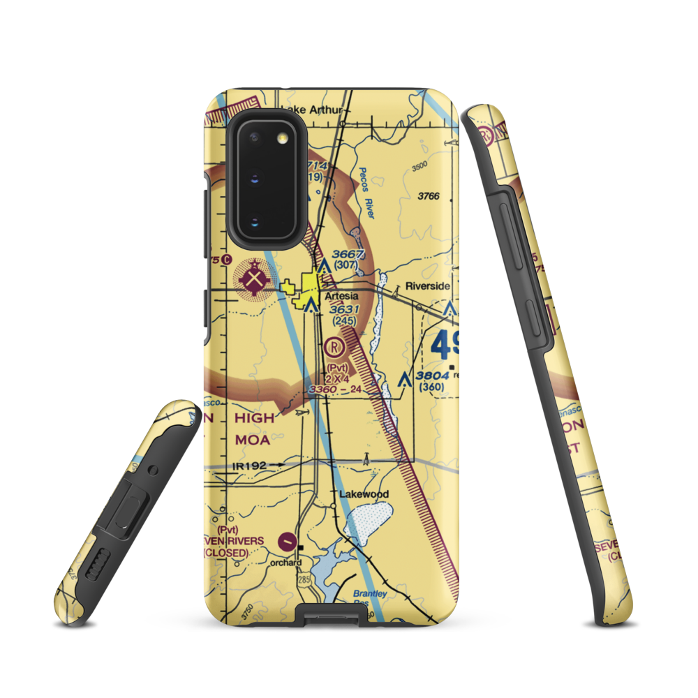 2 X 4 Ranch Airport (NM47) VFR Sectional Samsung Phone Case Samsung Galaxy S20 model shown