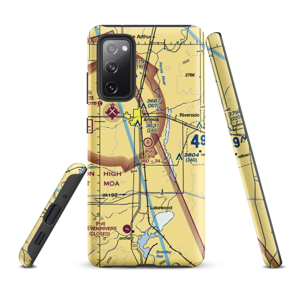 2 X 4 Ranch Airport (NM47) VFR Sectional Samsung Phone Case Samsung Galaxy S20 FE model shown