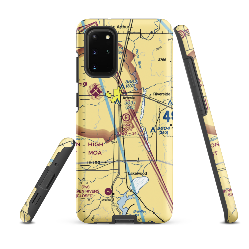 2 X 4 Ranch Airport (NM47) VFR Sectional Samsung Phone Case Samsung Galaxy S20 Plus model shown