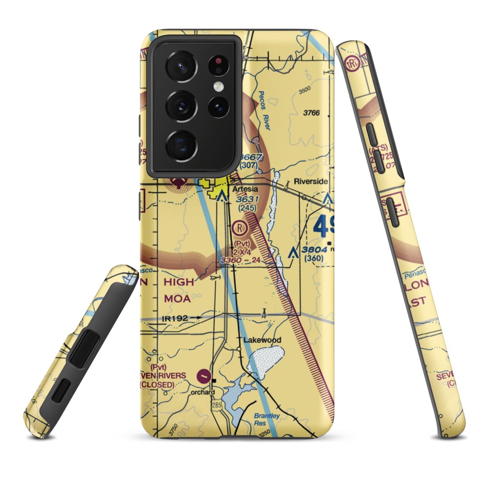 2 X 4 Ranch Airport (NM47) VFR Sectional Samsung Phone Case Samsung Galaxy S21 Ultra model shown