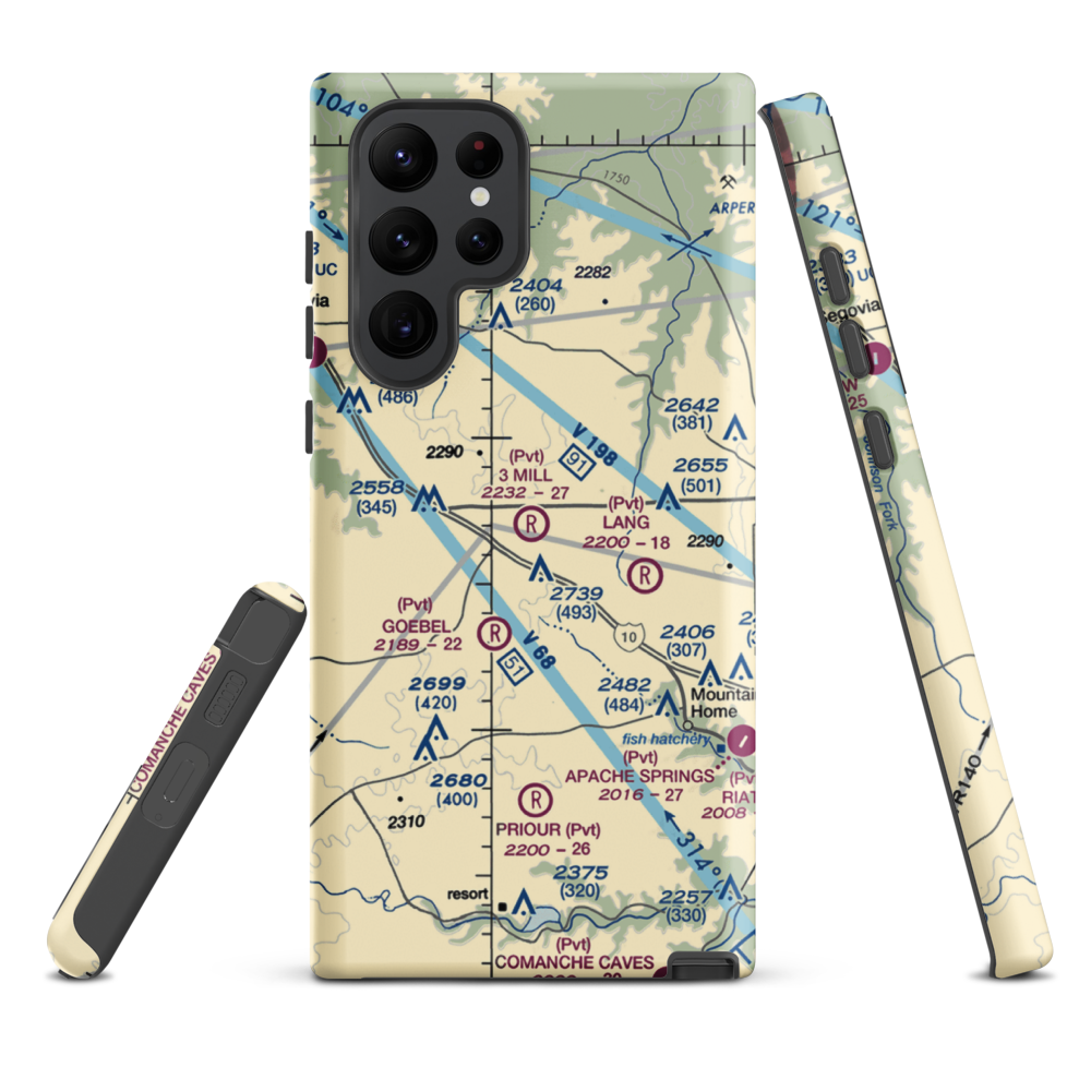 3 Mill Ranch Airport (44XS) VFR Sectional Samsung Phone Case Samsung Galaxy S22 Ultra model shown