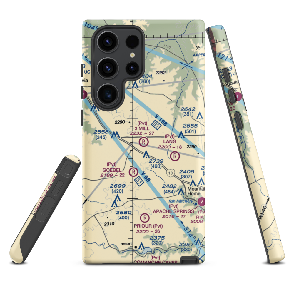 3 Mill Ranch Airport (44XS) VFR Sectional Samsung Phone Case Samsung Galaxy S23 Ultra model shown