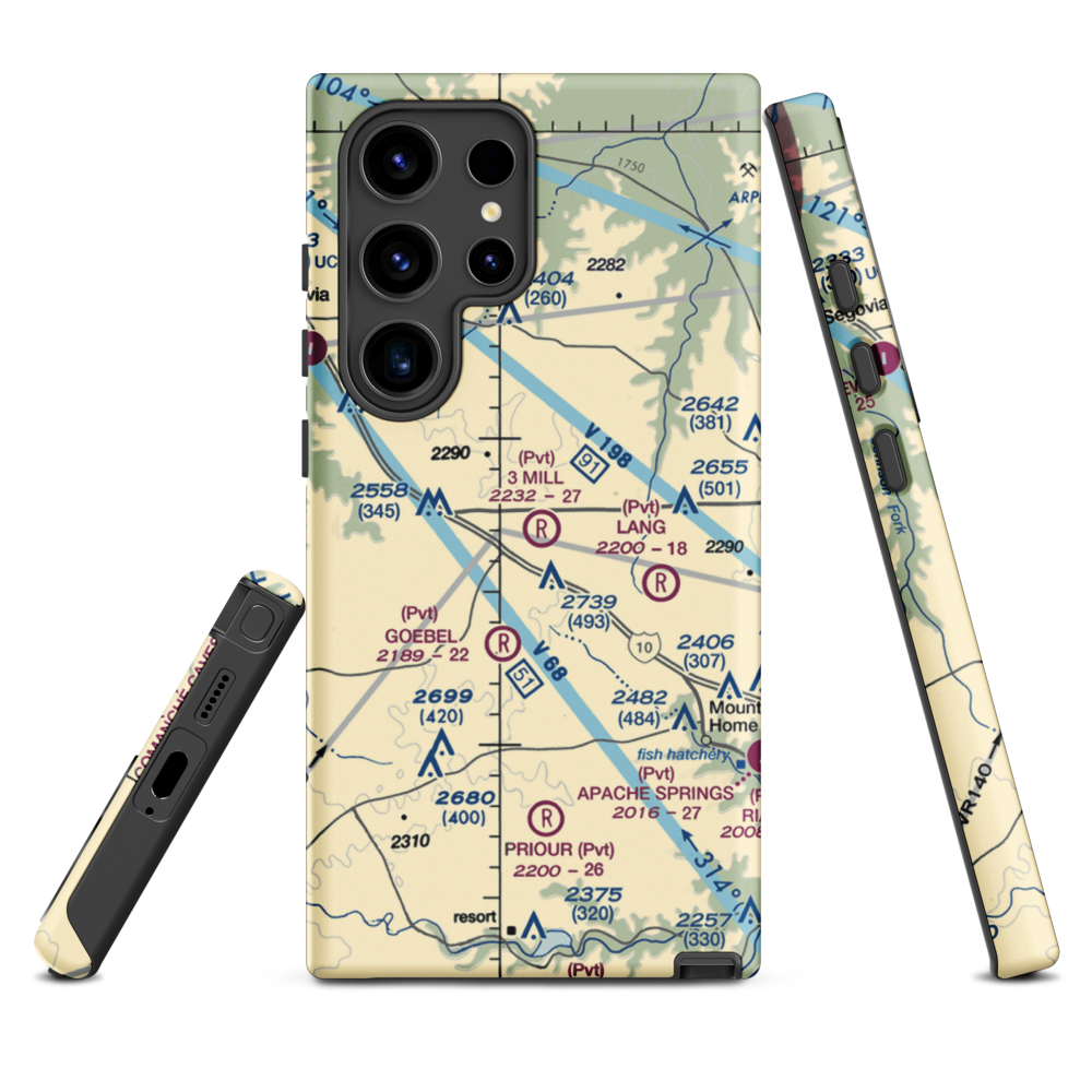 3 Mill Ranch Airport (44XS) VFR Sectional Samsung Phone Case Samsung Galaxy S24 Ultra model shown