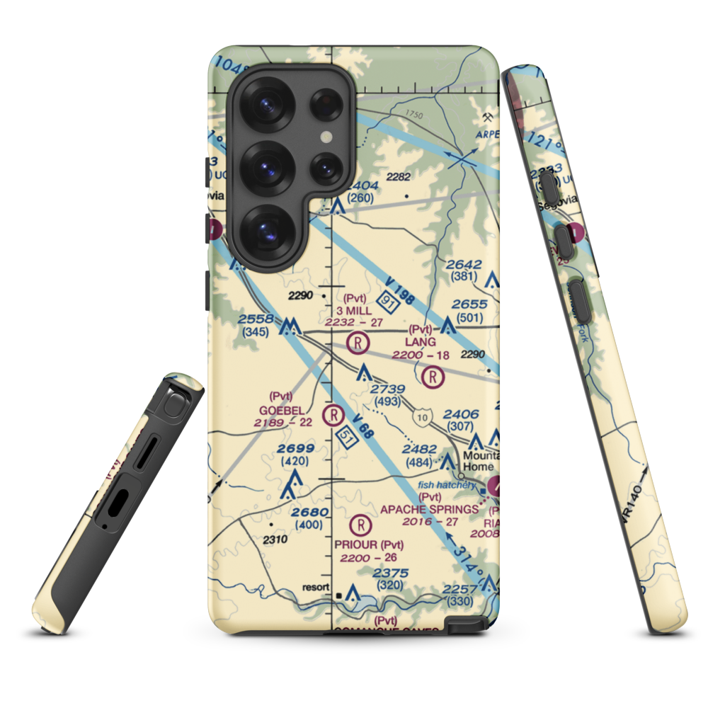 3 Mill Ranch Airport (44XS) VFR Sectional Samsung Phone Case Samsung Galaxy S25 Ultra model shown