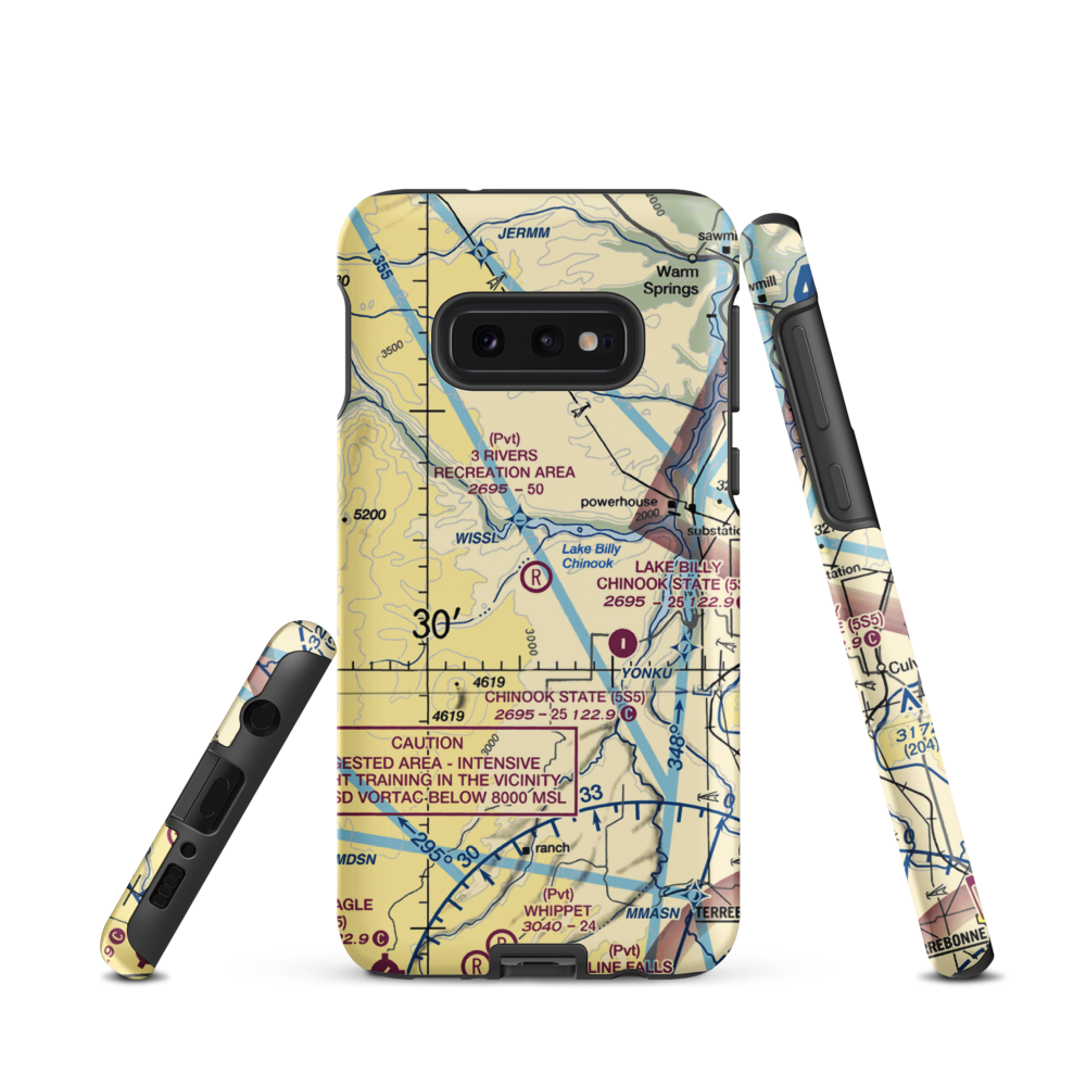 3 Rivers Recreation Area Airport (OG00) VFR Sectional Samsung Phone Case Samsung Galaxy S10 Plus model shown