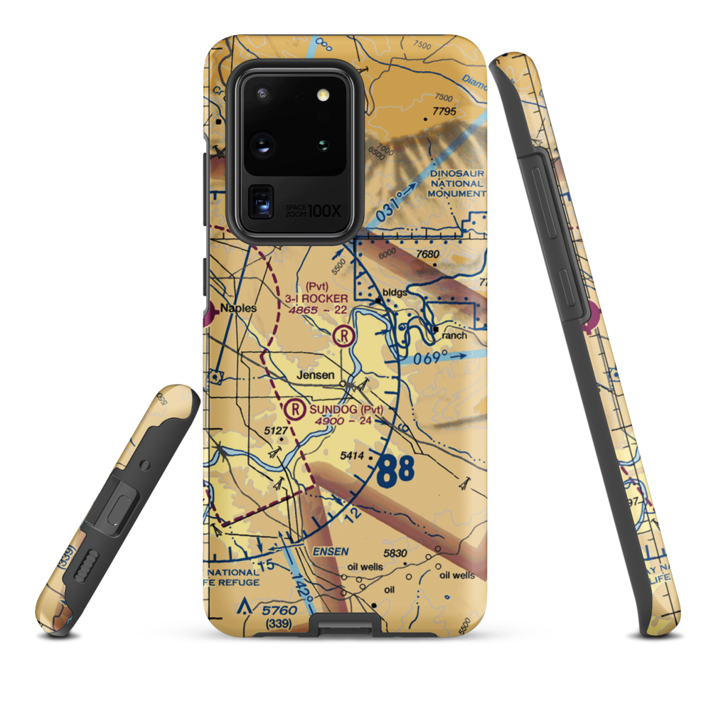 3-I Rocker Ranch Airport (UT79) VFR Sectional Samsung Phone Case Samsung Galaxy S20 Ultra model shown