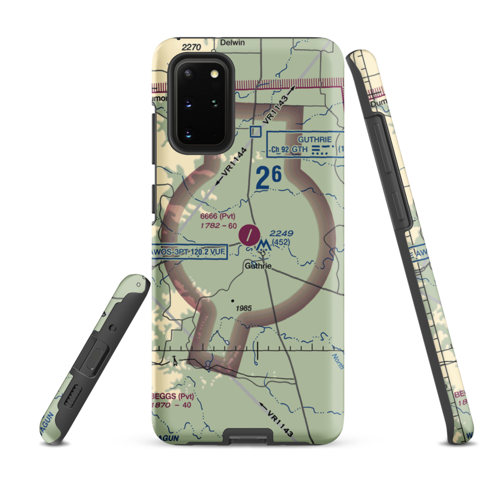 6666 Ranch Airport (6TE6) VFR Sectional Samsung Phone Case Samsung Galaxy S20 Plus model shown