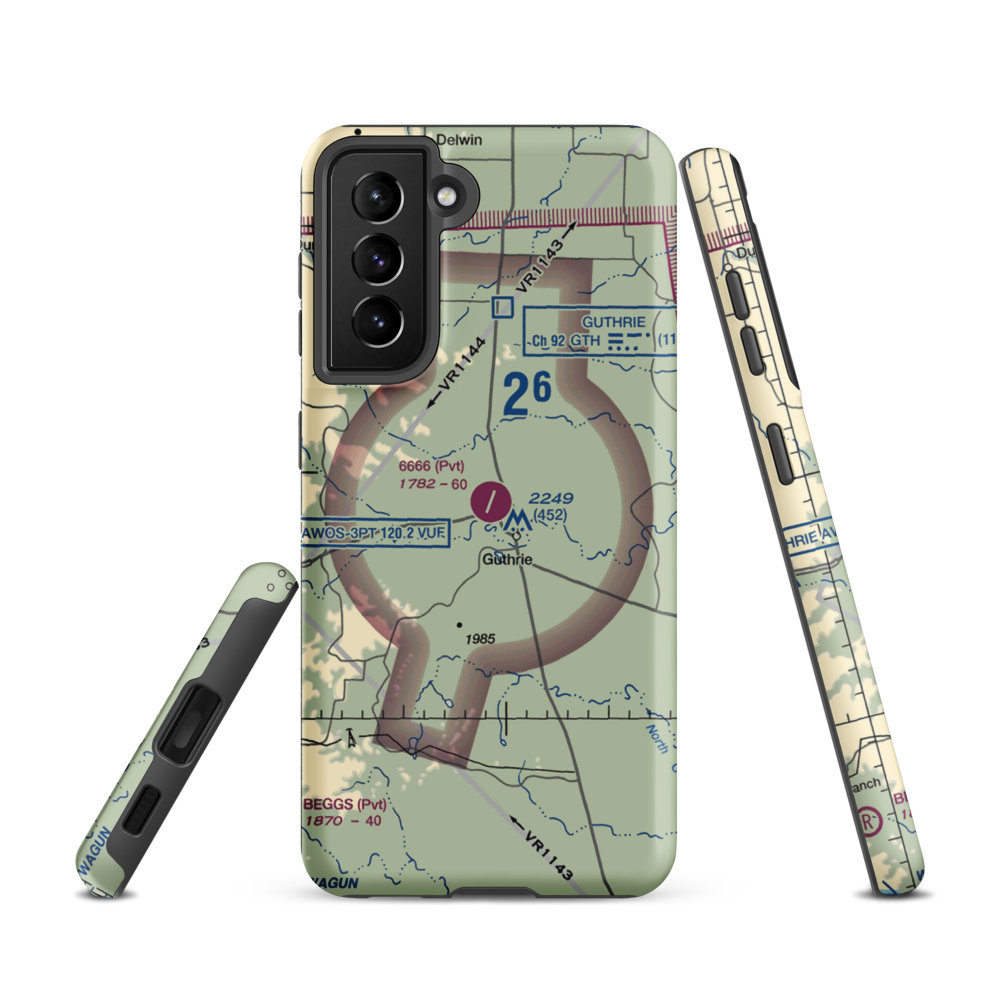 6666 Ranch Airport (6TE6) VFR Sectional Samsung Phone Case Samsung Galaxy S21 model shown