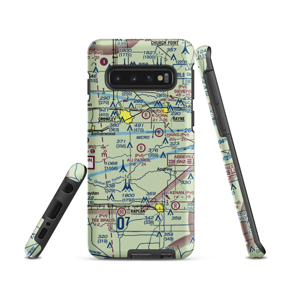 A J Patrol Airport (LS09) VFR Sectional Samsung Phone Case Samsung Galaxy S10 model shown