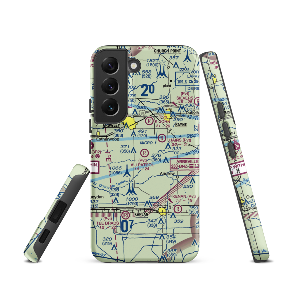 A J Patrol Airport (LS09) VFR Sectional Samsung Phone Case Samsung Galaxy S22 model shown