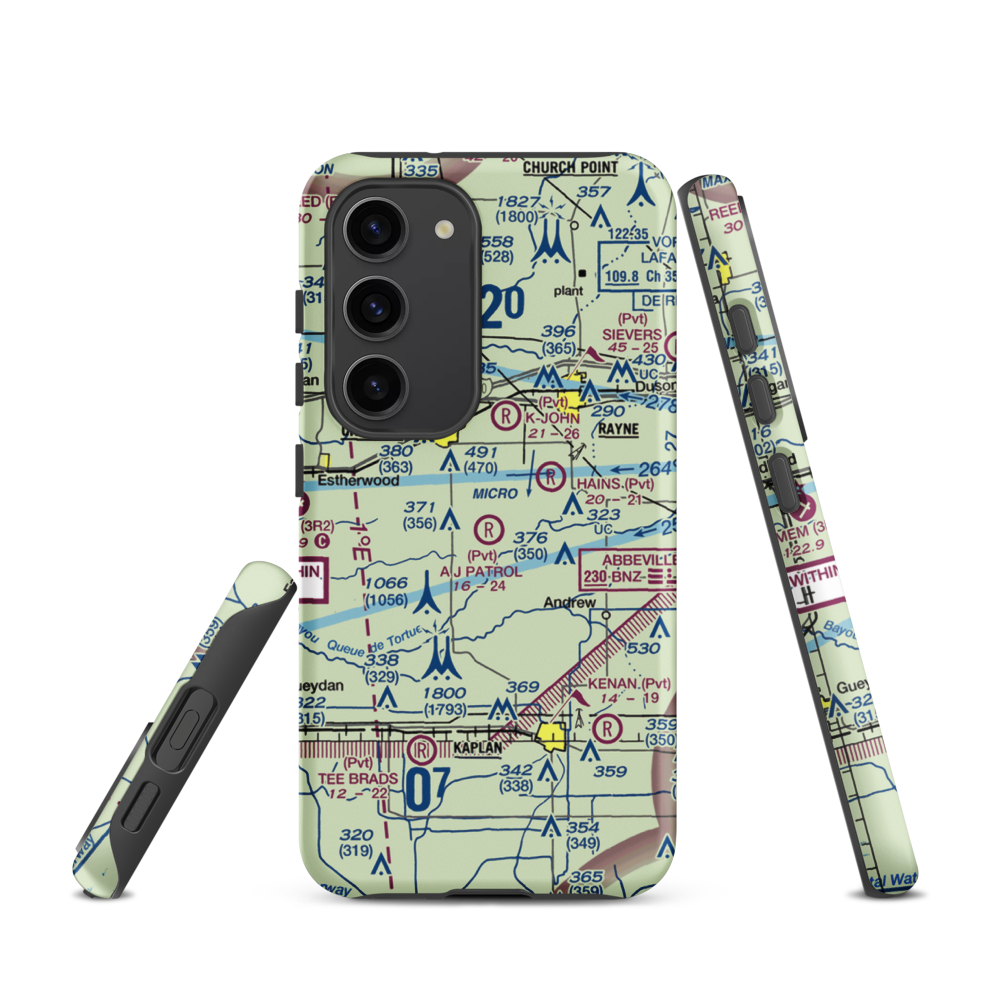 A J Patrol Airport (LS09) VFR Sectional Samsung Phone Case Samsung Galaxy S23 model shown