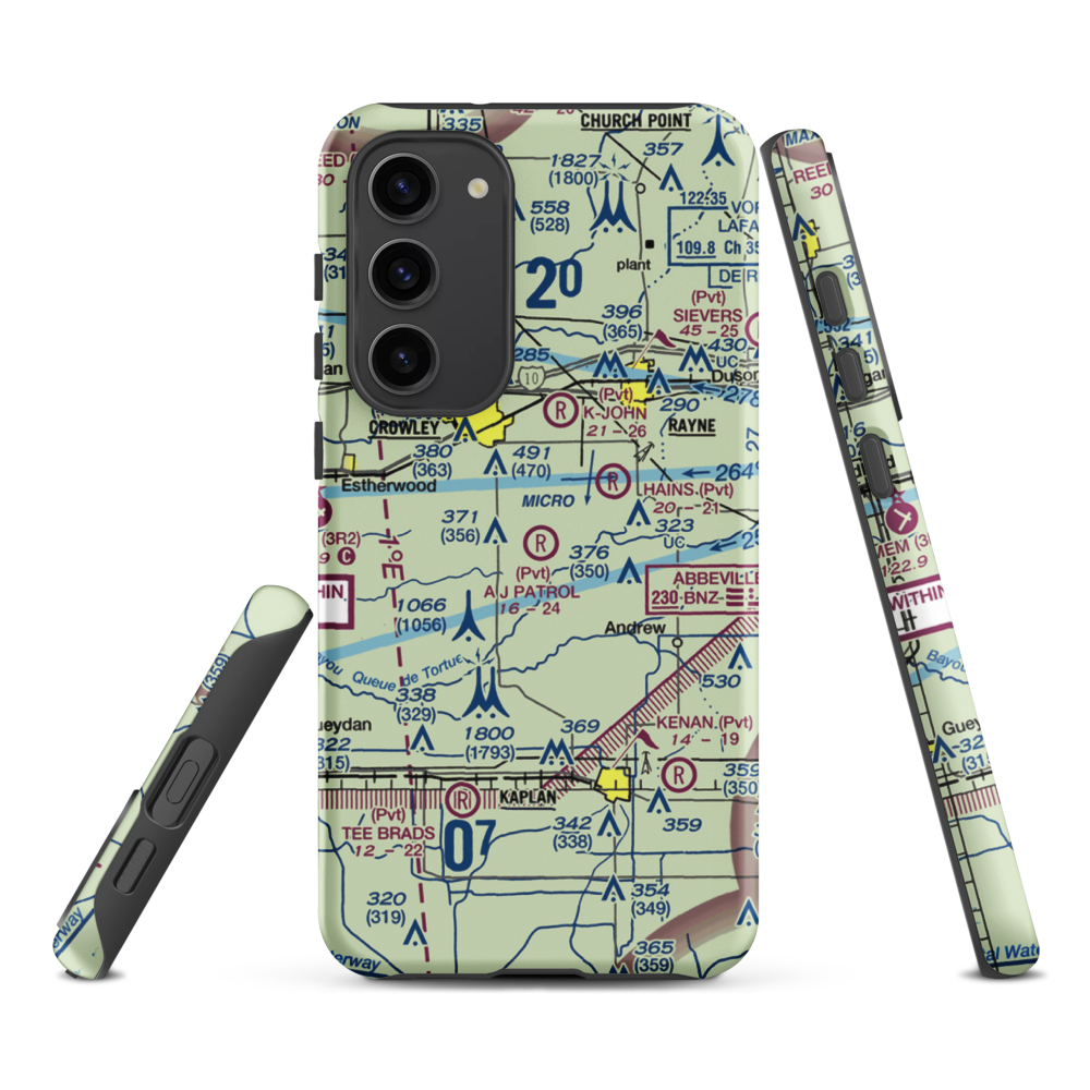 A J Patrol Airport (LS09) VFR Sectional Samsung Phone Case Samsung Galaxy S23 Plus model shown