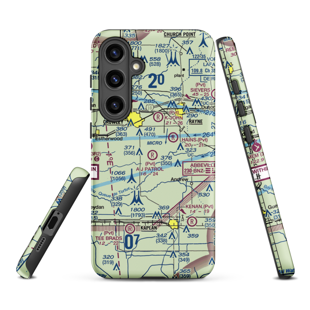 A J Patrol Airport (LS09) VFR Sectional Samsung Phone Case Samsung Galaxy S24 Plus model shown