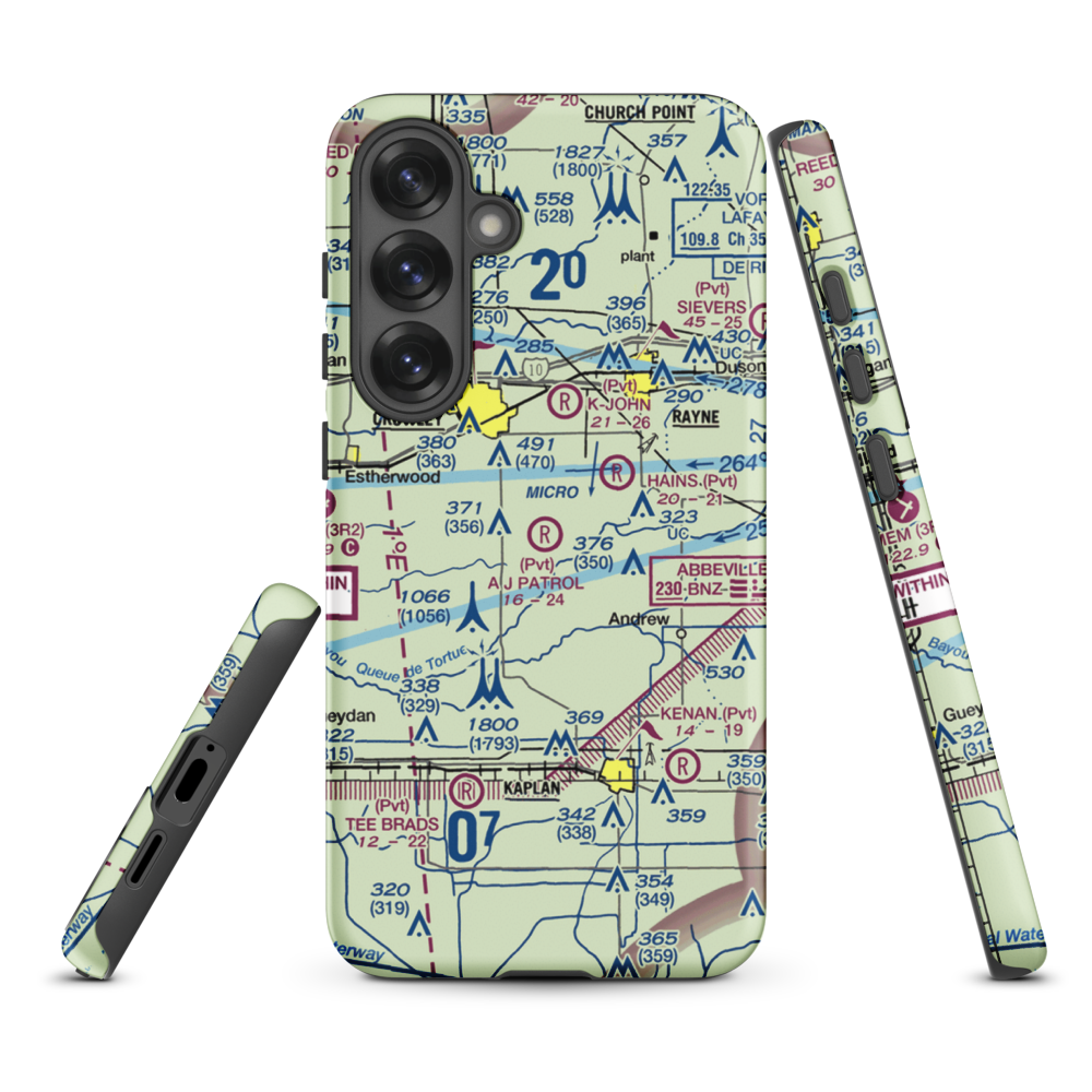 A J Patrol Airport (LS09) VFR Sectional Samsung Phone Case Samsung Galaxy S25 Plus model shown