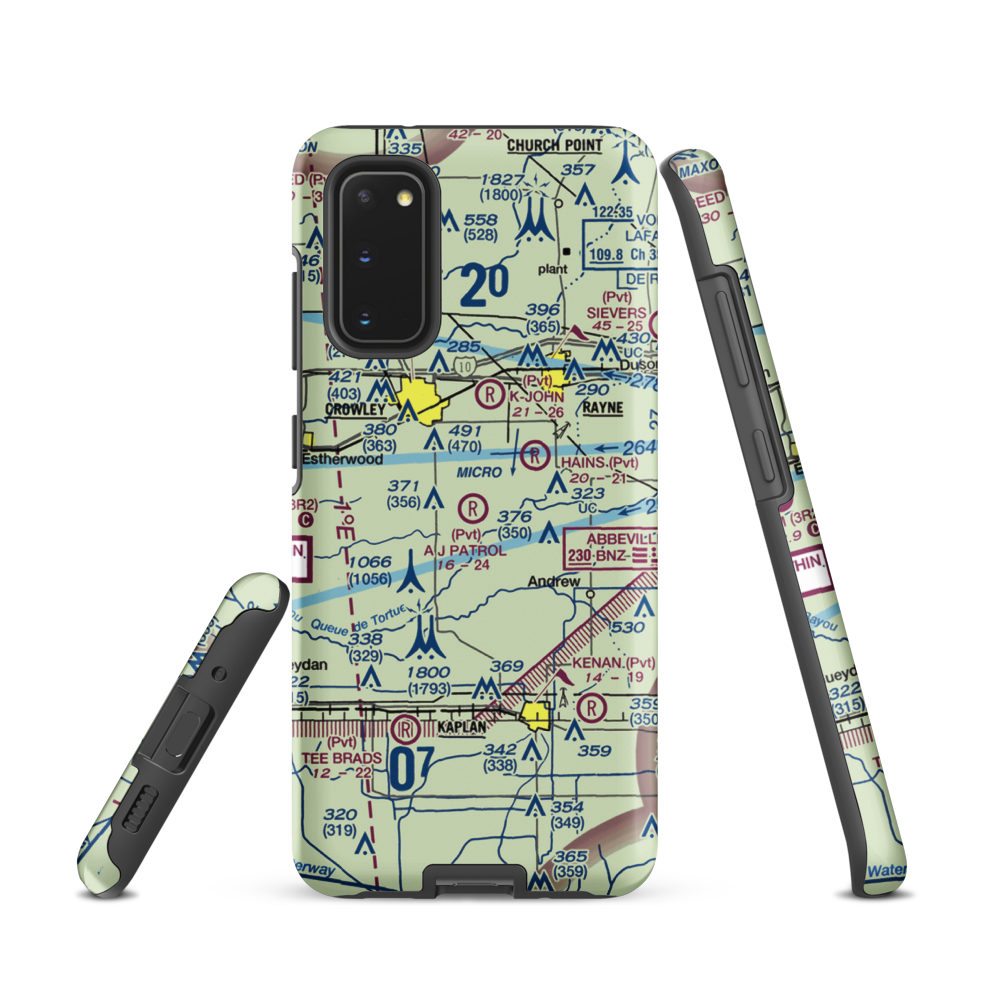 A J Patrol Airport (LS09) VFR Sectional Samsung Phone Case Samsung Galaxy S20 model shown