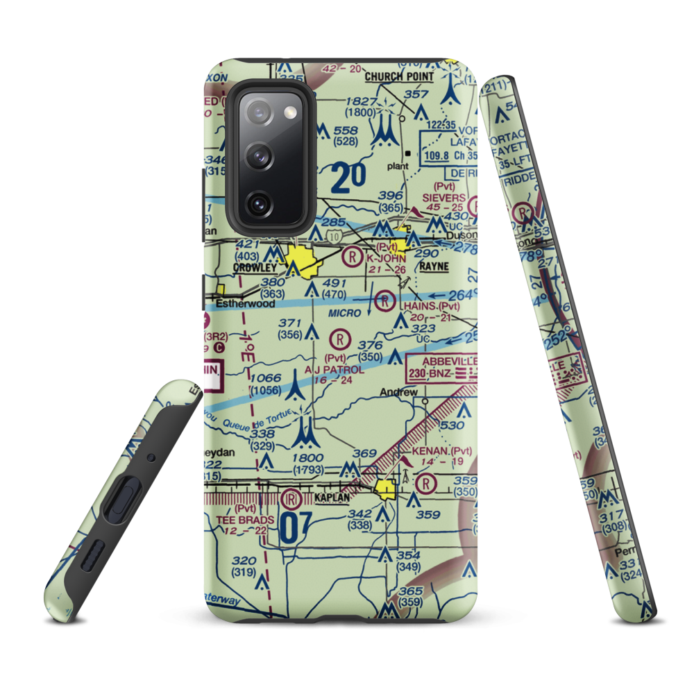 A J Patrol Airport (LS09) VFR Sectional Samsung Phone Case Samsung Galaxy S20 FE model shown