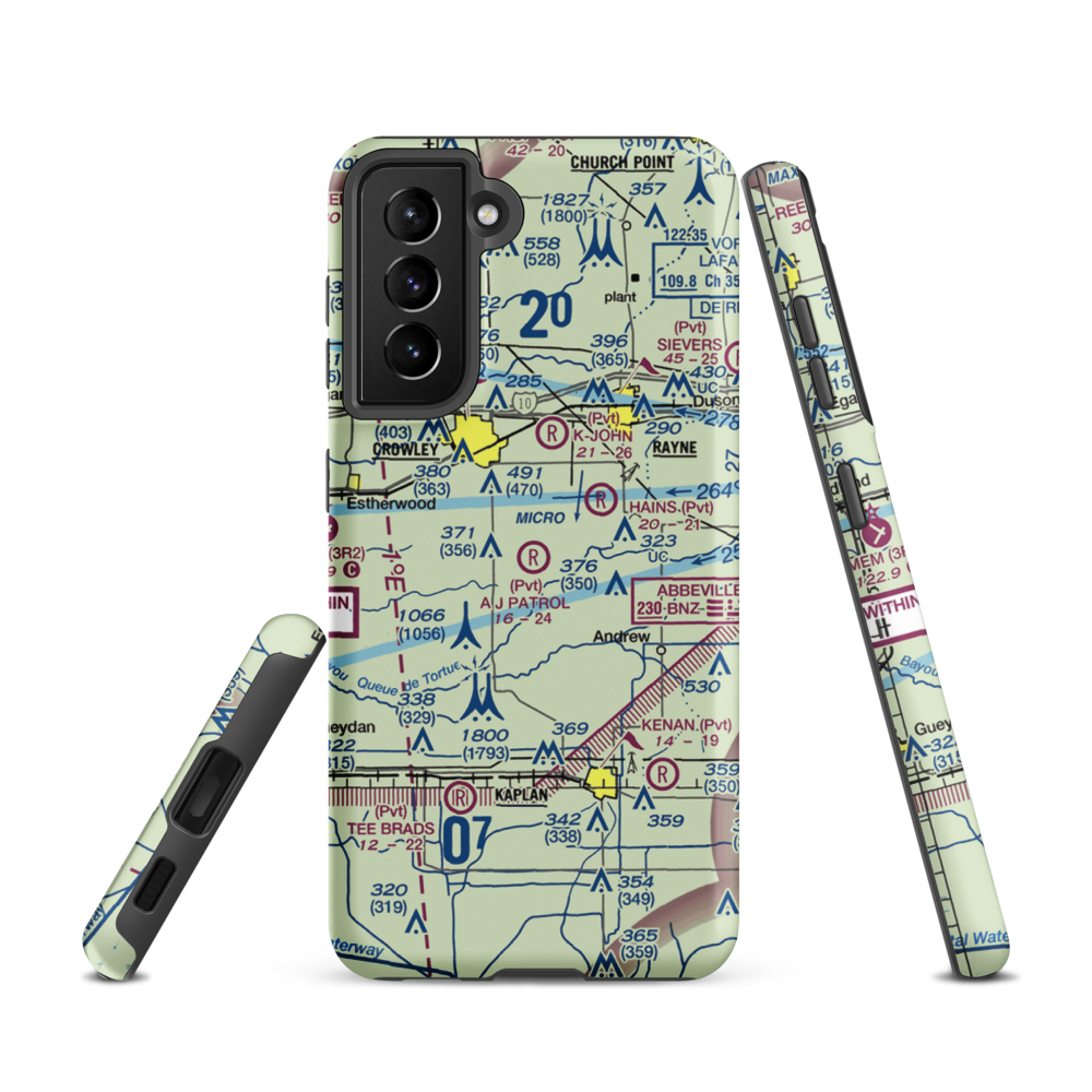 A J Patrol Airport (LS09) VFR Sectional Samsung Phone Case Samsung Galaxy S21 model shown