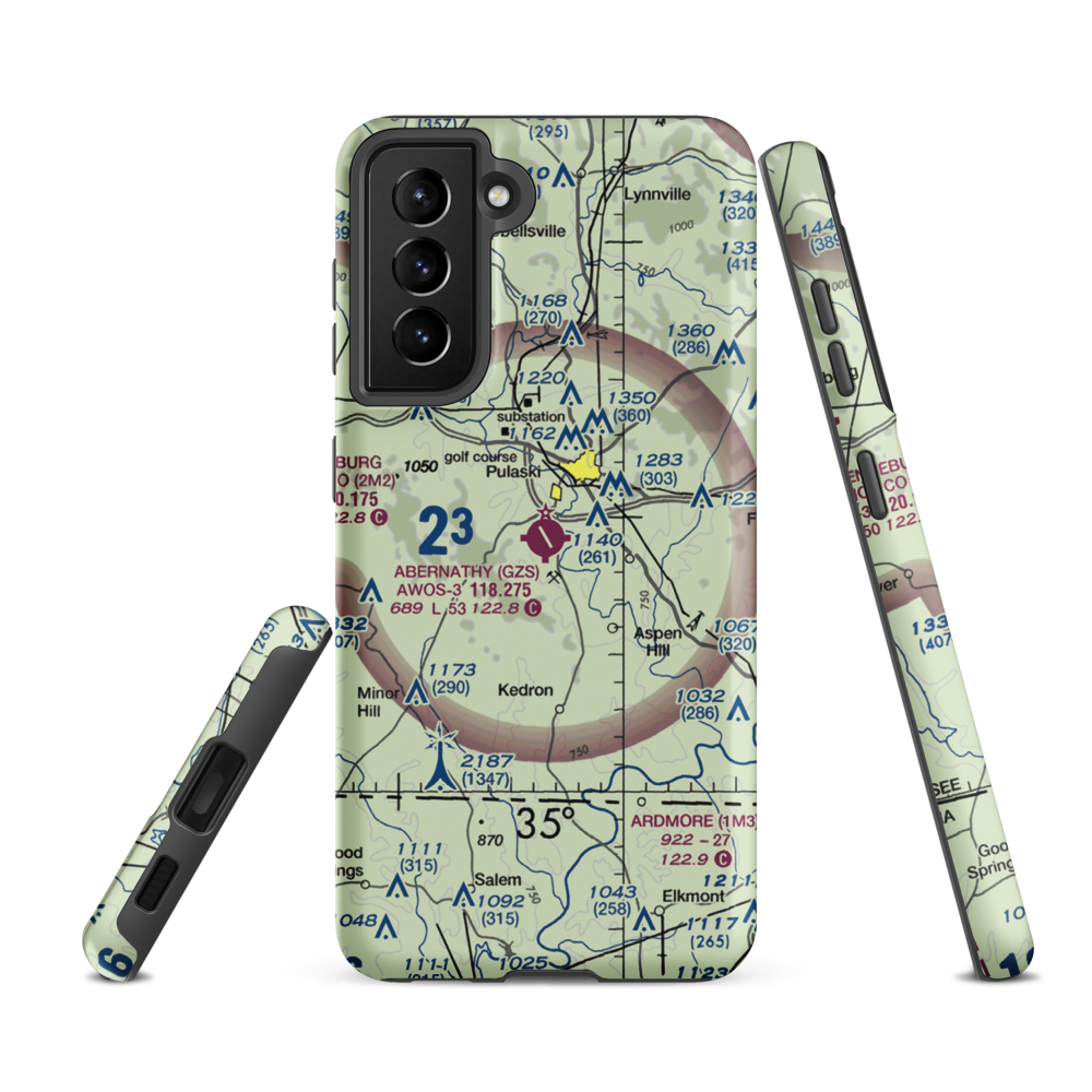 Abernathy Field (GZS) VFR Sectional Samsung Phone Case Samsung Galaxy S21 FE model shown
