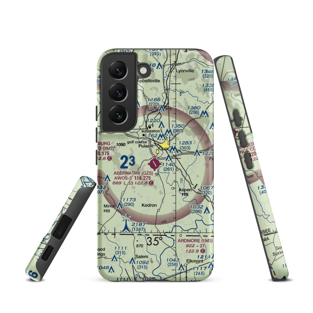 Abernathy Field (GZS) VFR Sectional Samsung Phone Case Samsung Galaxy S22 model shown