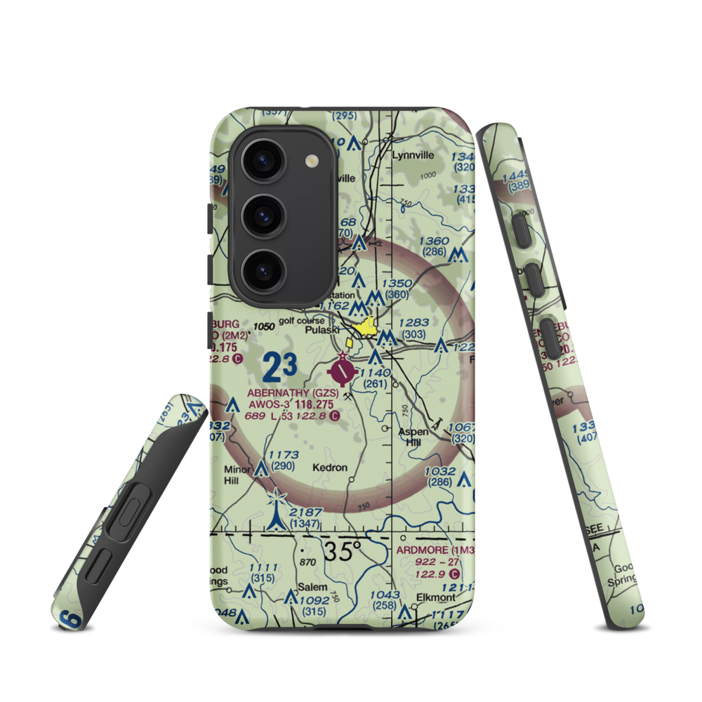 Abernathy Field (GZS) VFR Sectional Samsung Phone Case Samsung Galaxy S23 model shown