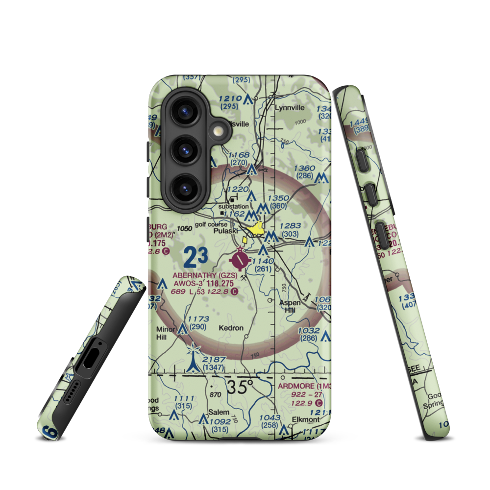 Abernathy Field (GZS) VFR Sectional Samsung Phone Case Samsung Galaxy S24 model shown