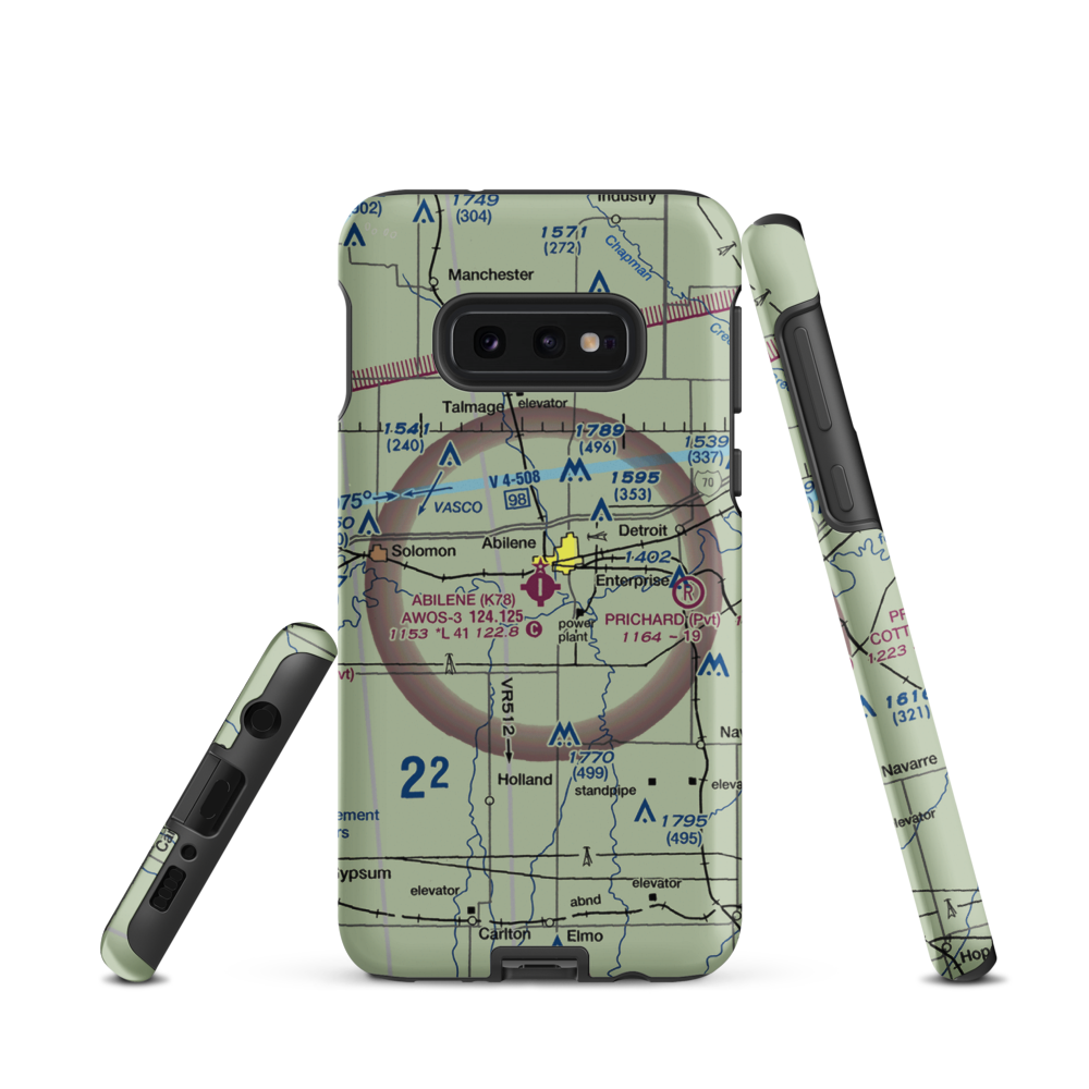 Abilene Municipal Airport (K78) VFR Sectional Samsung Phone Case Samsung Galaxy S10 Plus model shown