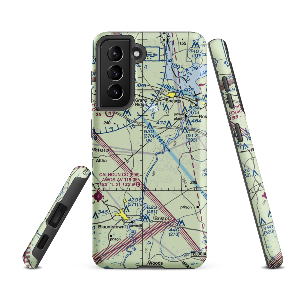 Able Airpark (5FD5) VFR Sectional Samsung Phone Case Samsung Galaxy S21 FE model shown