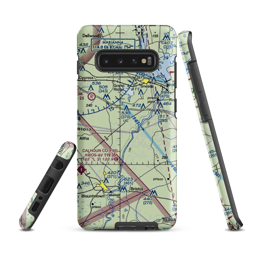 Able Airpark (5FD5) VFR Sectional Samsung Phone Case Samsung Galaxy S10 Plus model shown