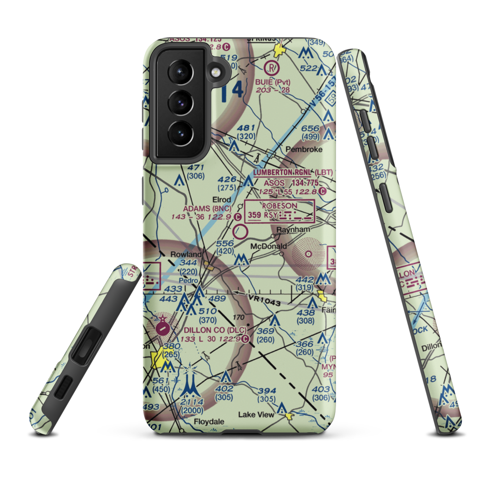 Adams Airport (8NC) VFR Sectional Samsung Phone Case Samsung Galaxy S21 Plus model shown