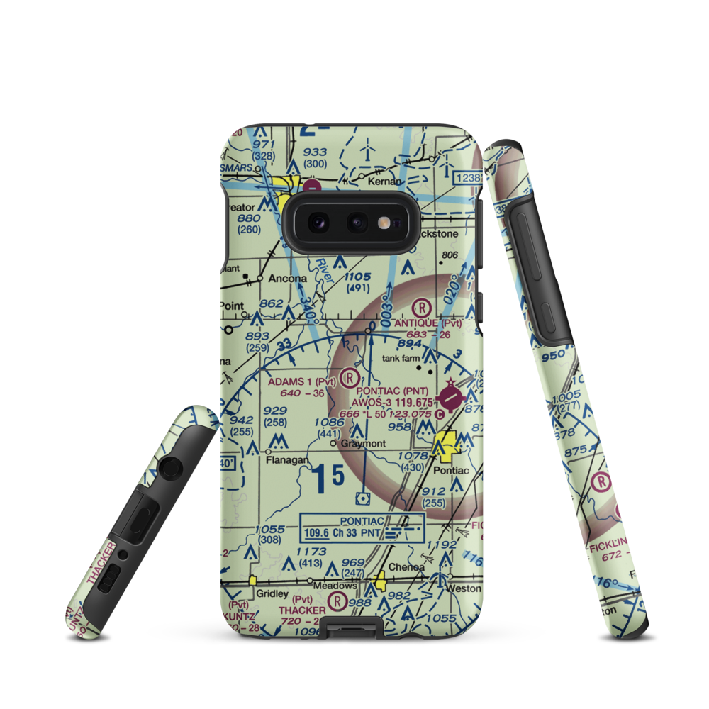 Adams Restricted Landing Area Number 1 (70LL) VFR Sectional Samsung Phone Case Samsung Galaxy S10e model shown