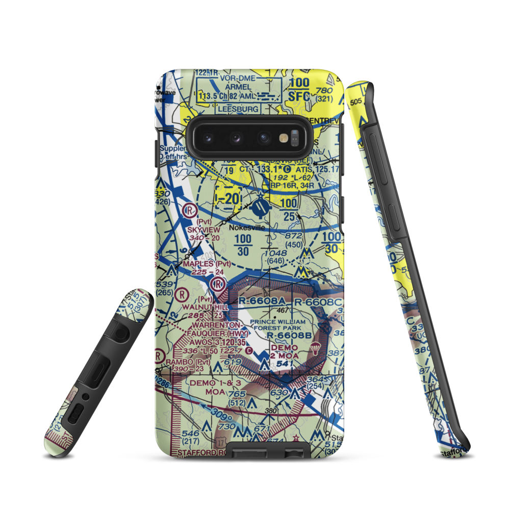 Aden Field (VA71) VFR Sectional Samsung Phone Case Samsung Galaxy S10 model shown