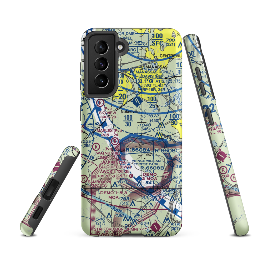 Aden Field (VA71) VFR Sectional Samsung Phone Case Samsung Galaxy S21 Ultra model shown