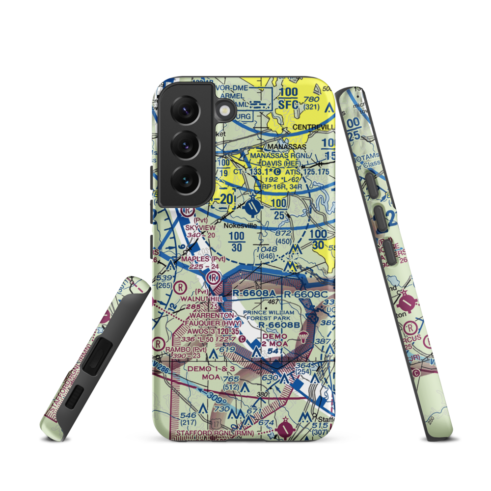 Aden Field (VA71) VFR Sectional Samsung Phone Case Samsung Galaxy S22 model shown