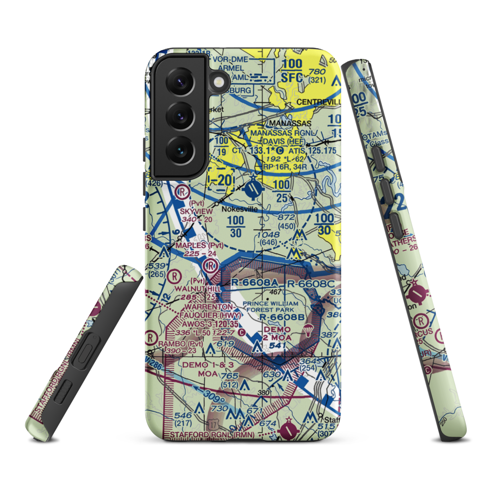Aden Field (VA71) VFR Sectional Samsung Phone Case Samsung Galaxy S22 Plus model shown