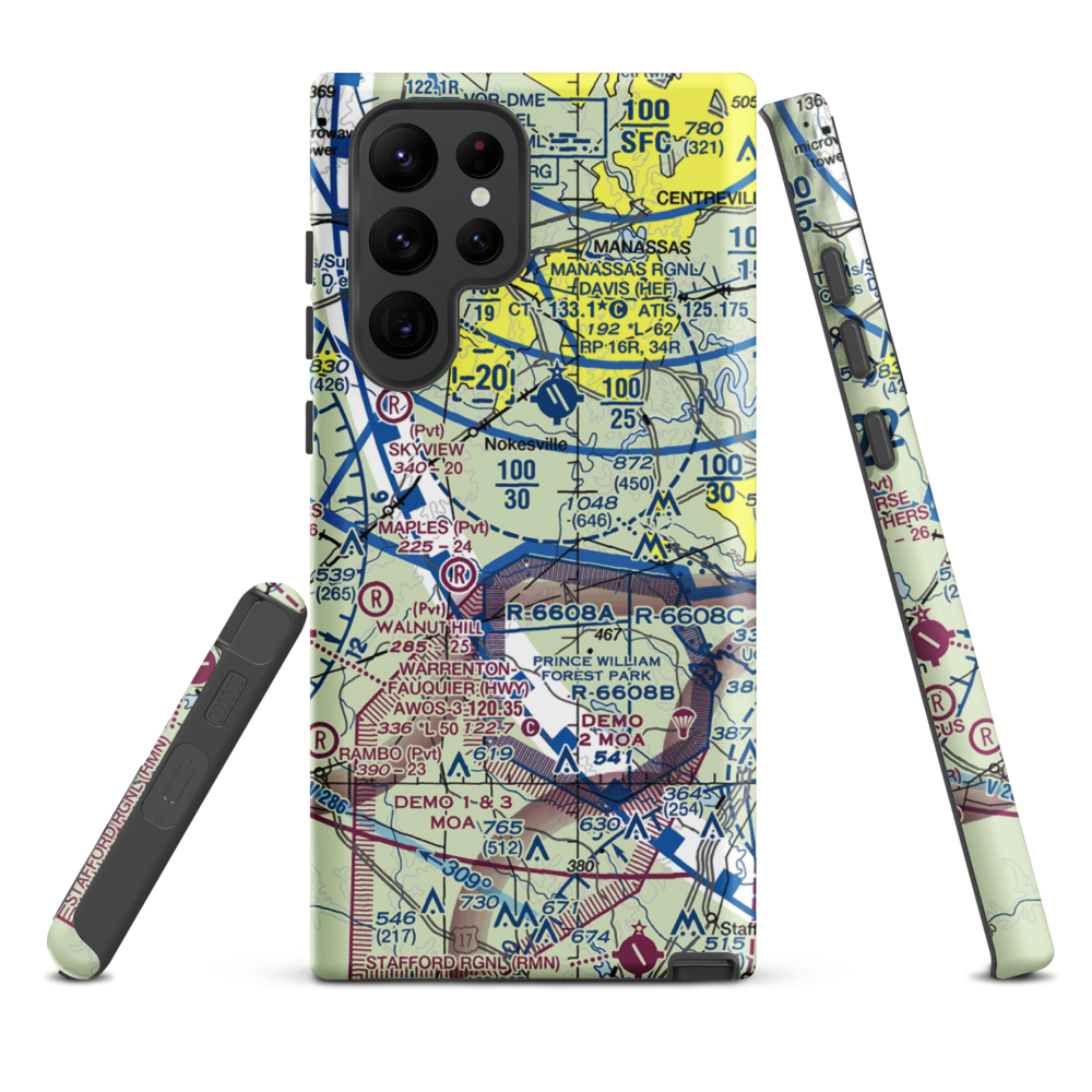 Aden Field (VA71) VFR Sectional Samsung Phone Case Samsung Galaxy S22 Ultra model shown