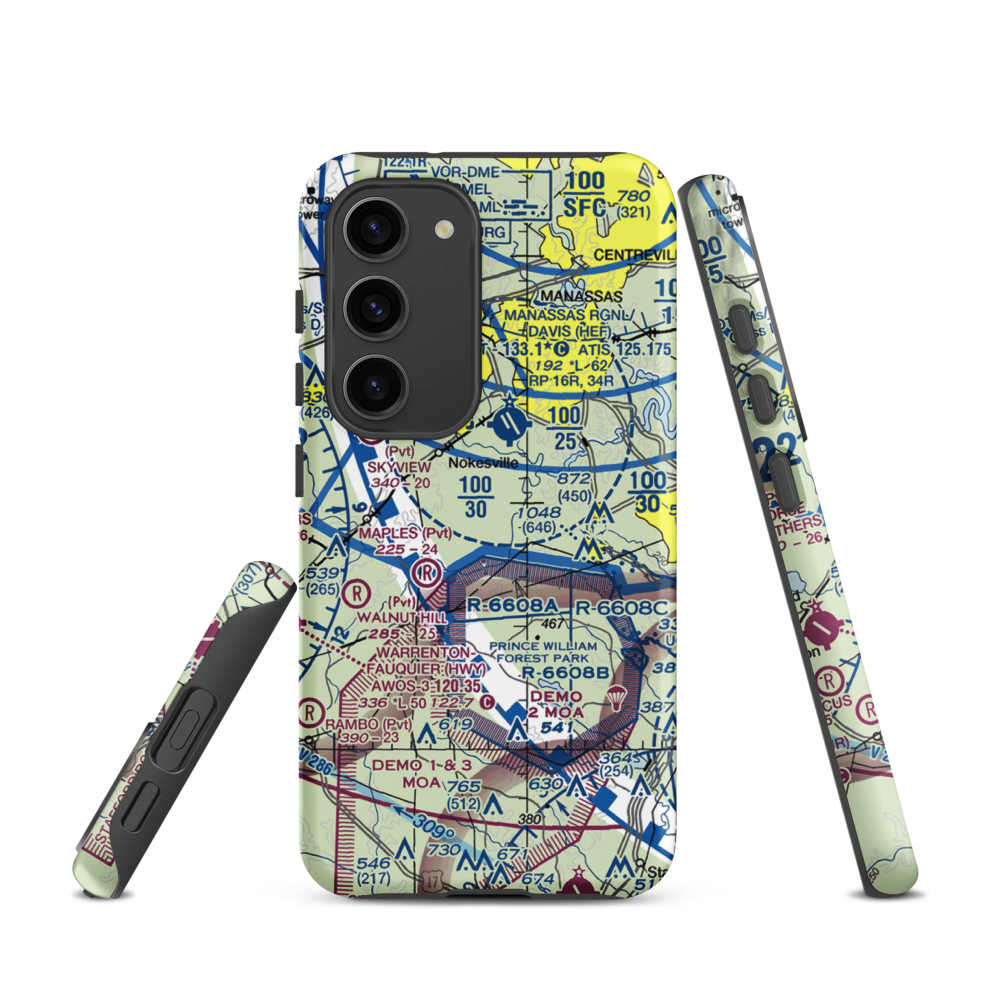 Aden Field (VA71) VFR Sectional Samsung Phone Case Samsung Galaxy S23 model shown