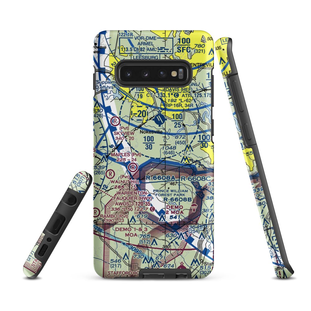 Aden Field (VA71) VFR Sectional Samsung Phone Case Samsung Galaxy S10 Plus model shown