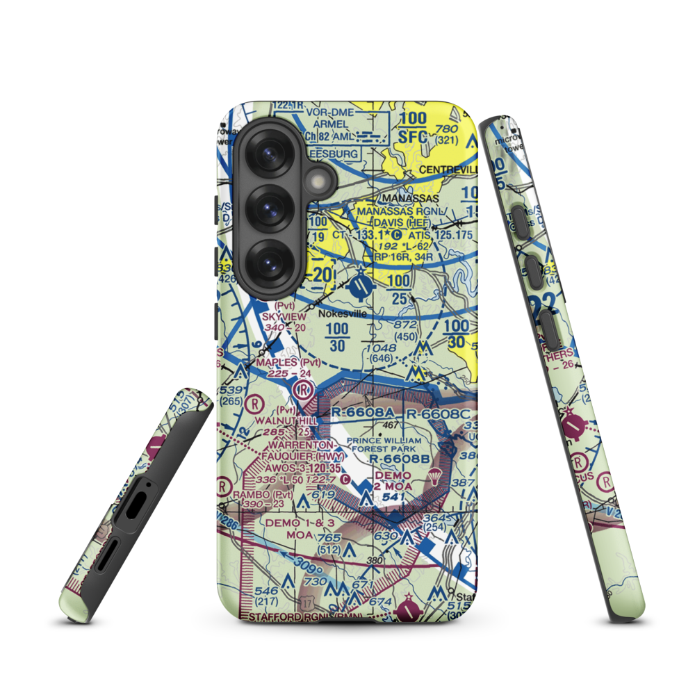 Aden Field (VA71) VFR Sectional Samsung Phone Case Samsung Galaxy S25 model shown