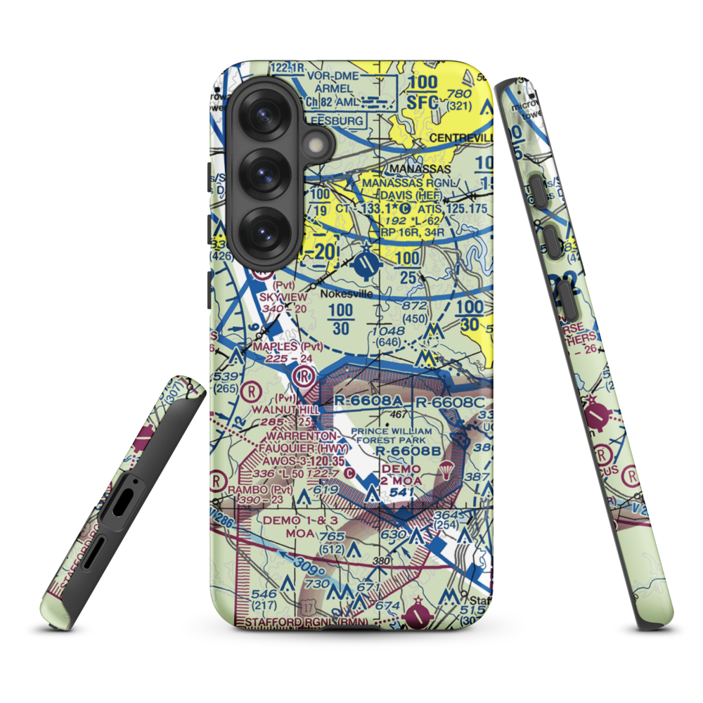 Aden Field (VA71) VFR Sectional Samsung Phone Case Samsung Galaxy S25 Plus model shown