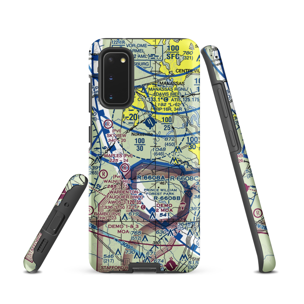 Aden Field (VA71) VFR Sectional Samsung Phone Case Samsung Galaxy S20 model shown