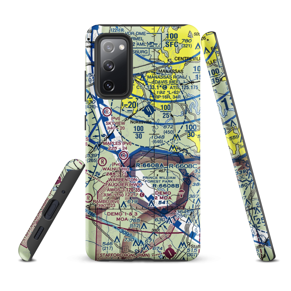 Aden Field (VA71) VFR Sectional Samsung Phone Case Samsung Galaxy S20 FE model shown