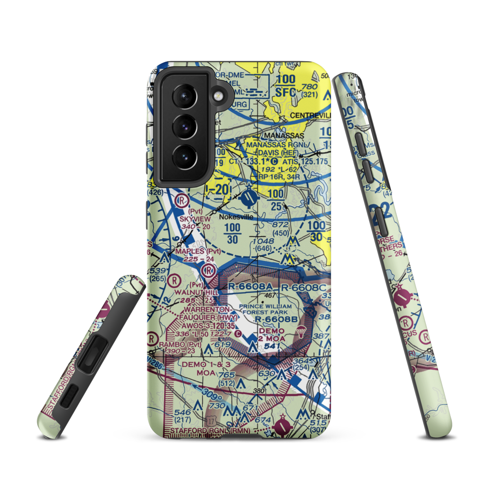 Aden Field (VA71) VFR Sectional Samsung Phone Case Samsung Galaxy S21 model shown