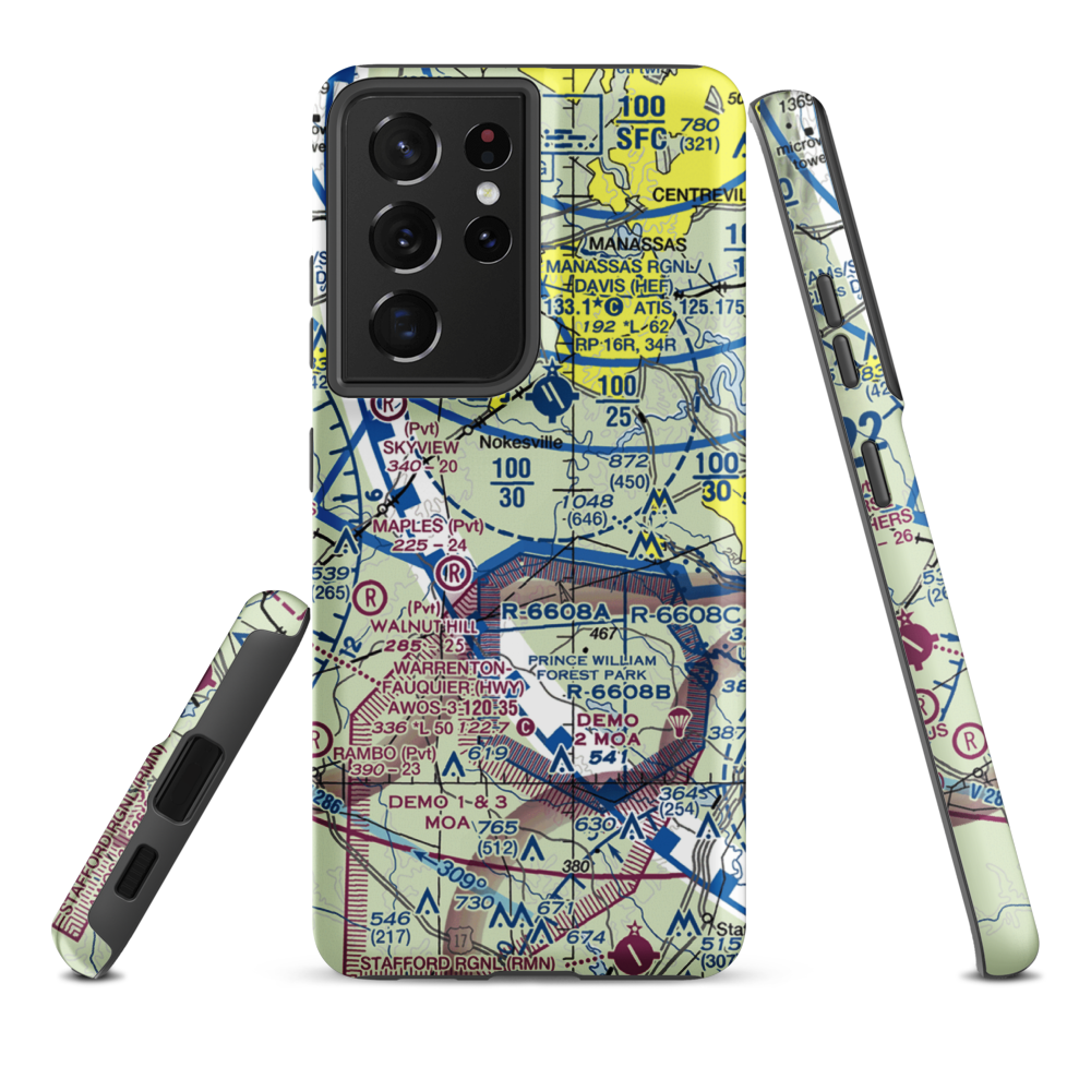 Aden Field (VA71) VFR Sectional Samsung Phone Case Samsung Galaxy S21 Ultra model shown