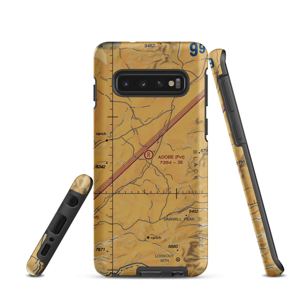 Adobe Ranch Private Airport (NM37) VFR Sectional Samsung Phone Case Samsung Galaxy S10 model shown