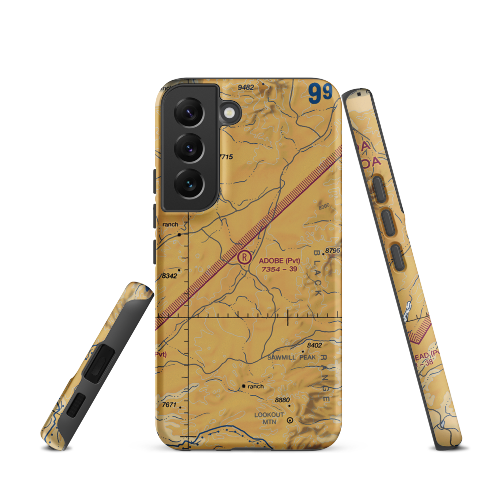 Adobe Ranch Private Airport (NM37) VFR Sectional Samsung Phone Case Samsung Galaxy S22 model shown